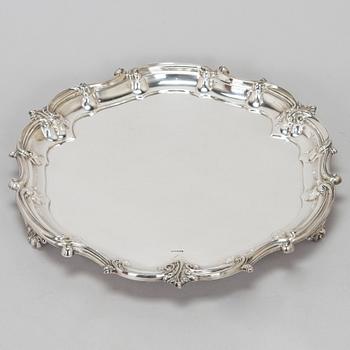 Brickbord, sterlingsilver och mahognyfaner, Mappin & Webb, London 1912, stommen av Paul Boman.