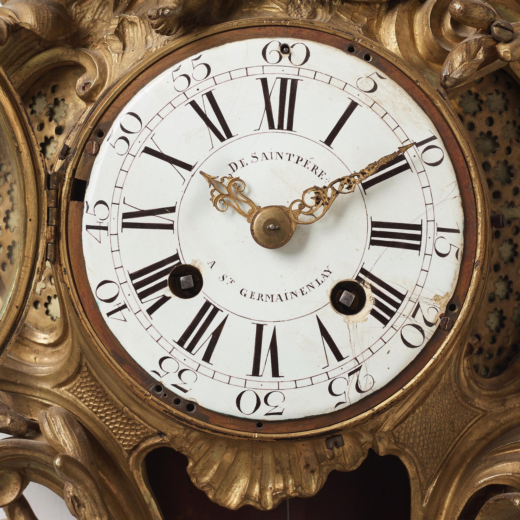 A De Saint Pere Louis XV 18th century mantel clock.