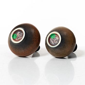 Sven Wejsfelt, two unique stoneware vases, Gustavsberg Studio 2000.