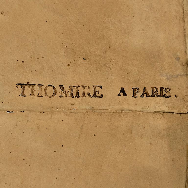 Bouillottelampa, för tre ljus, av Pierre-Philippe Thomire (mästare verksam i Paris 1776-1830), Empire.
