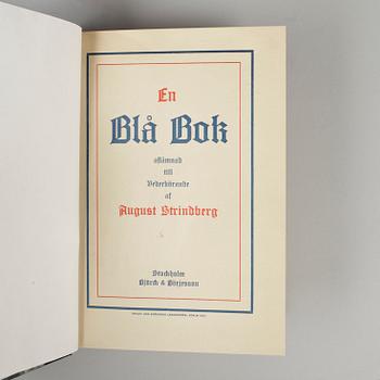 BÖCKER, 6 vol, "En blå bok" av August Strindberg, Stockholm 1907-1912.