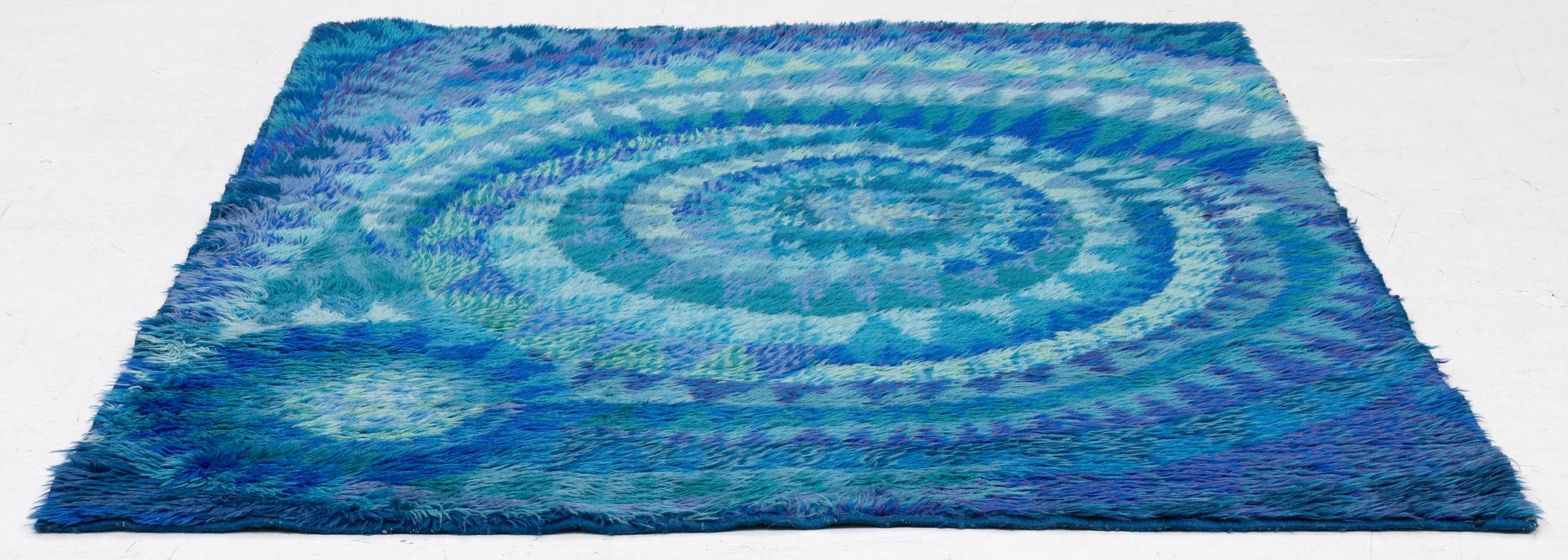 Marjatta Metsovaara, ryarug, "Simpukka", approx. 167 x 134 cm.