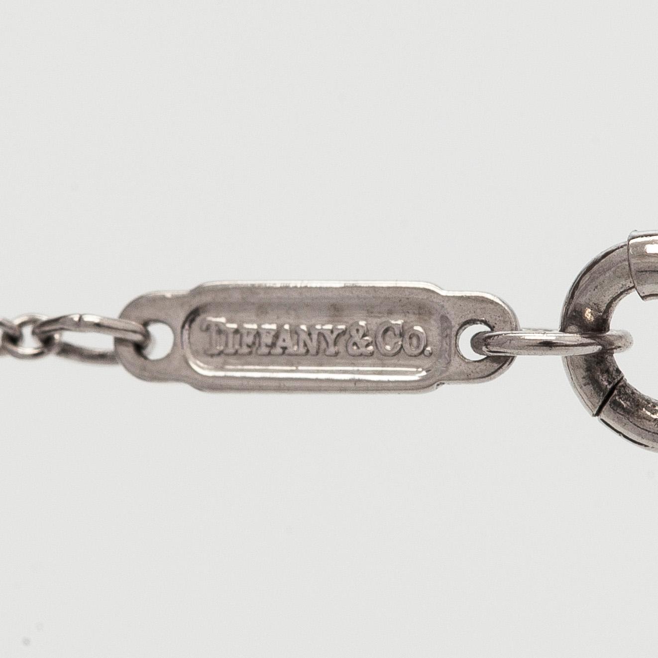 Tiffany & Co, a platinum necklace with brilliant-cut diamonds.