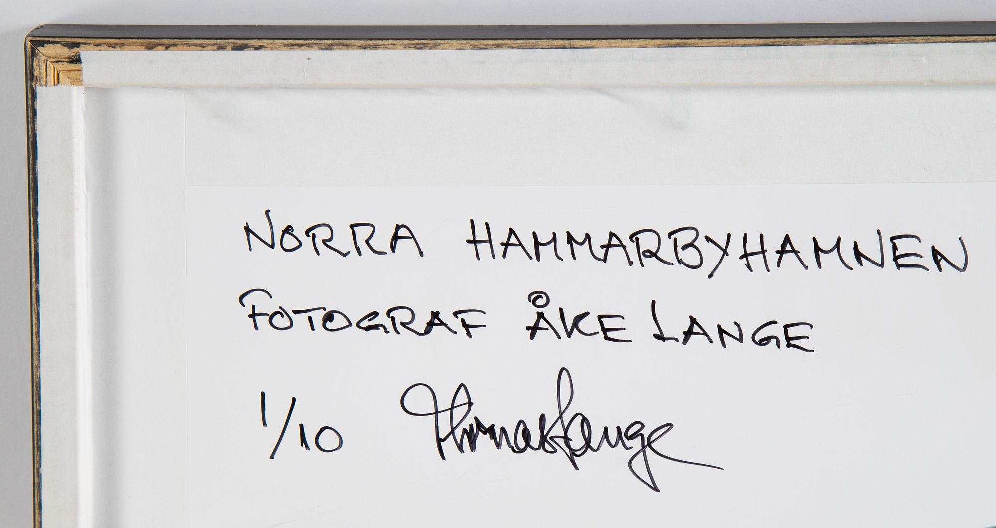 Åke Lange, after, C-print, numbuered 1/10.