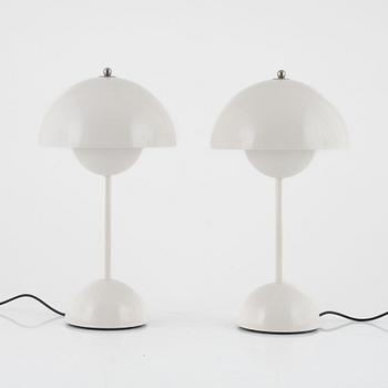Verner Panton, efter, bordslampor, ett par "Flower pot VP9", & Tradition, Danmark.