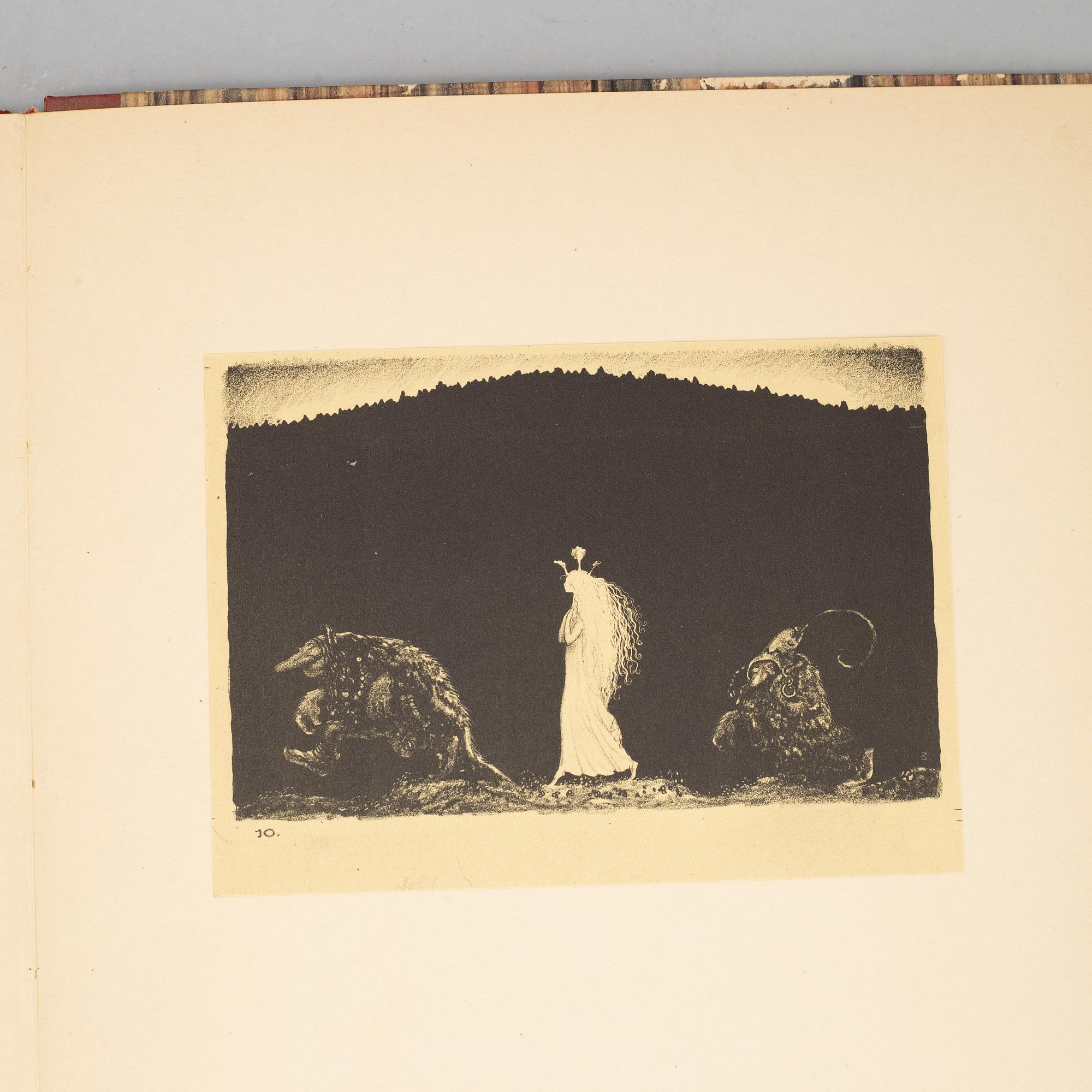 John Bauer, "Troll", svit om tio litografier, , Ernst Bauers Förlag Göteborg, A. Börtzells, 1915.