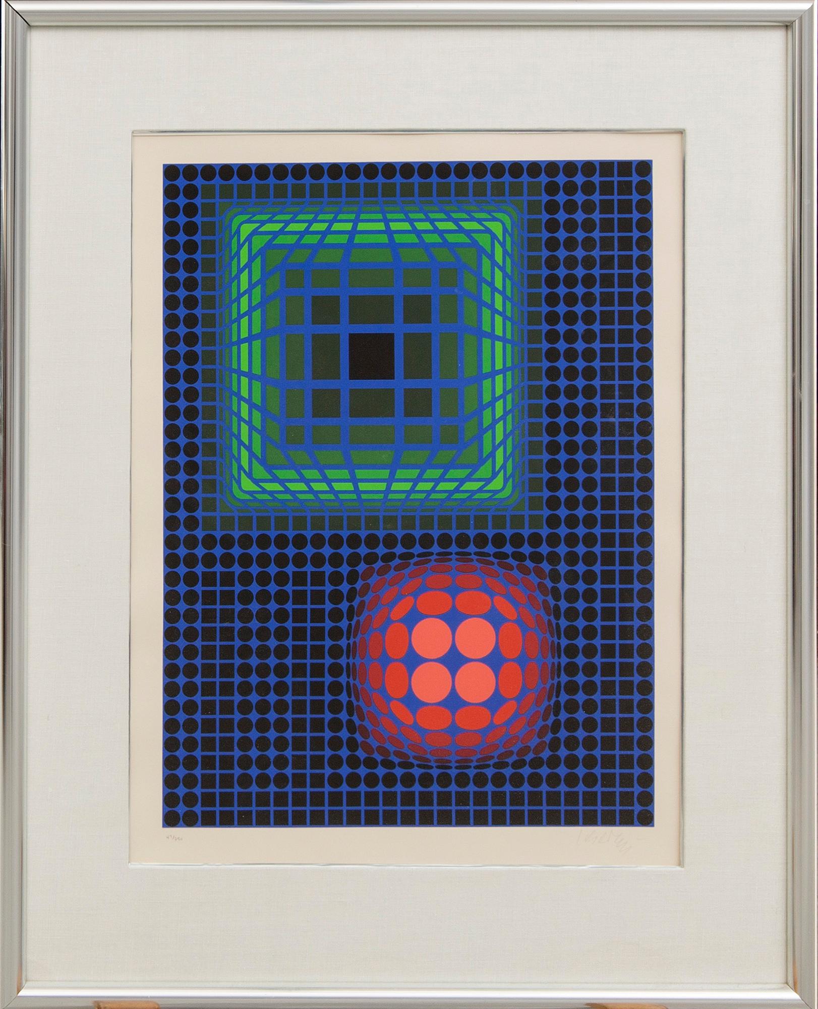 Victor Vasarely, färglitografi signerad och numrerad  47/250.