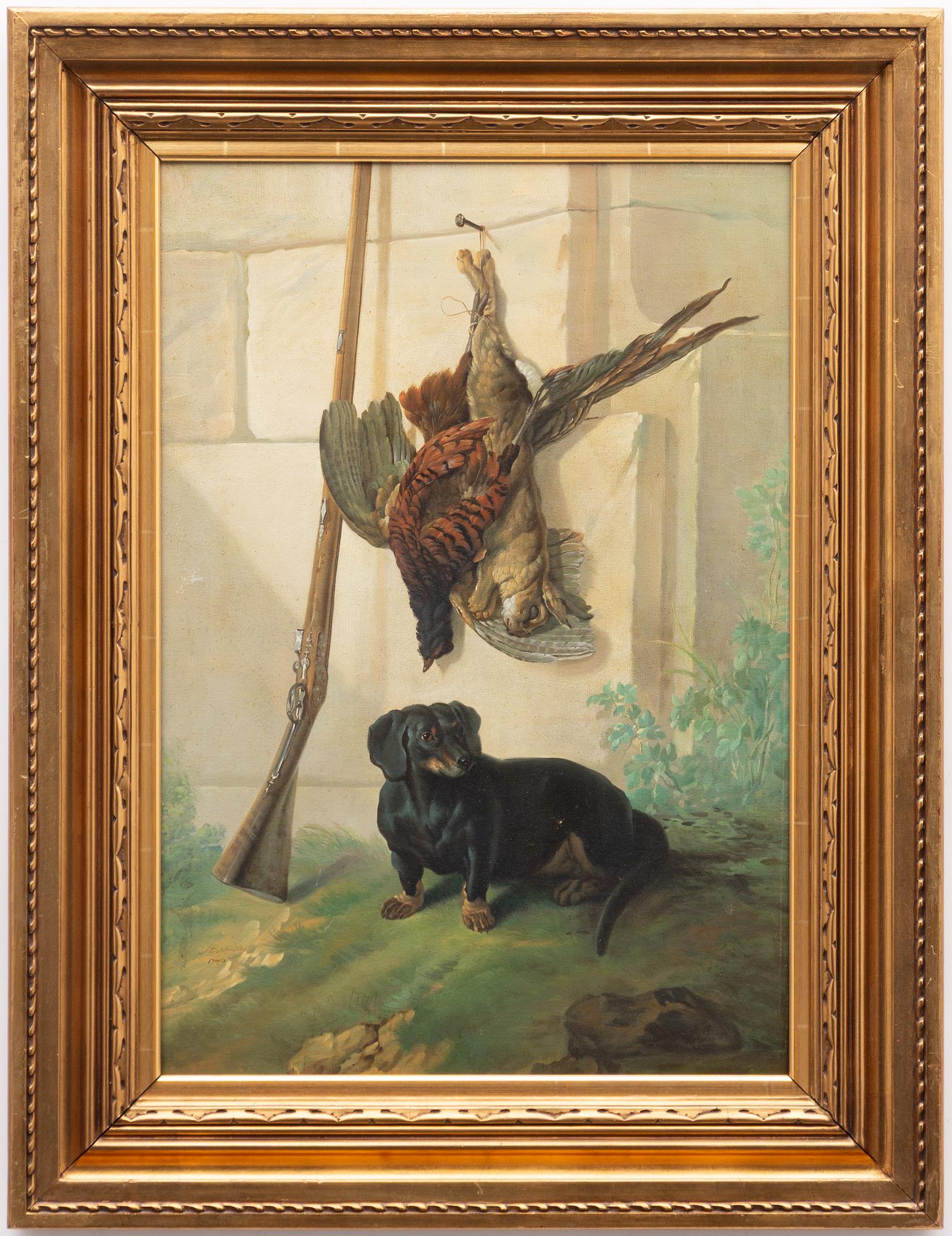 Jean-Baptiste Oudry, kopia efter, Taxen Pehr med jaktbyte.