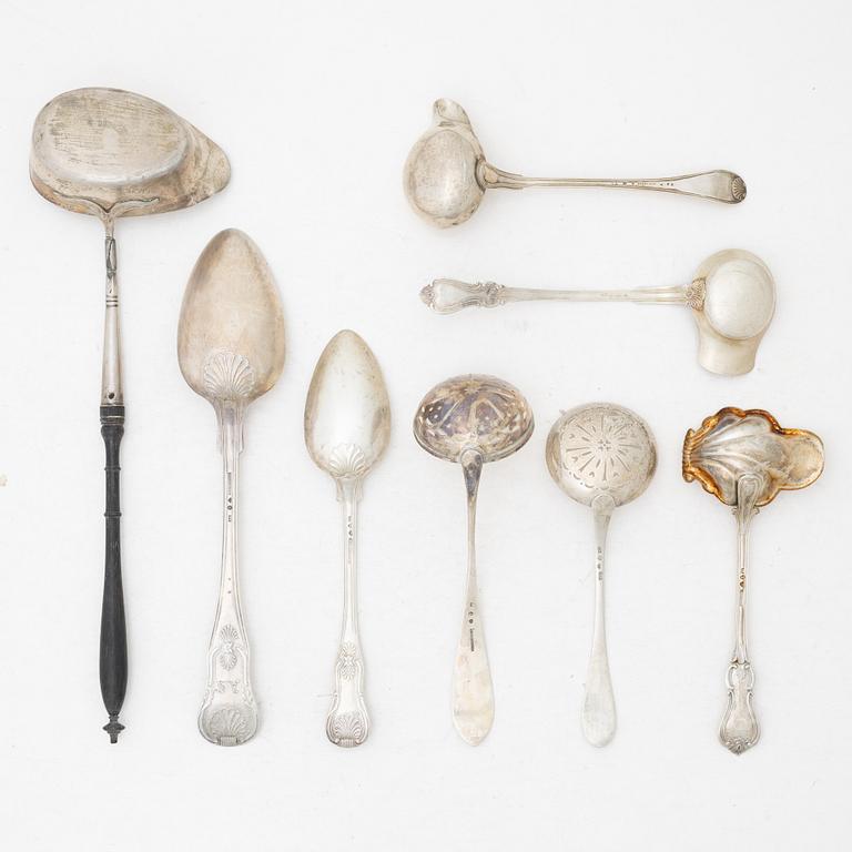 A collection of silver, including Gustaf Möllenborg, 19th century.