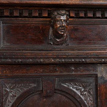 A Renaissance-style cupboard, 1800's, with older parts.