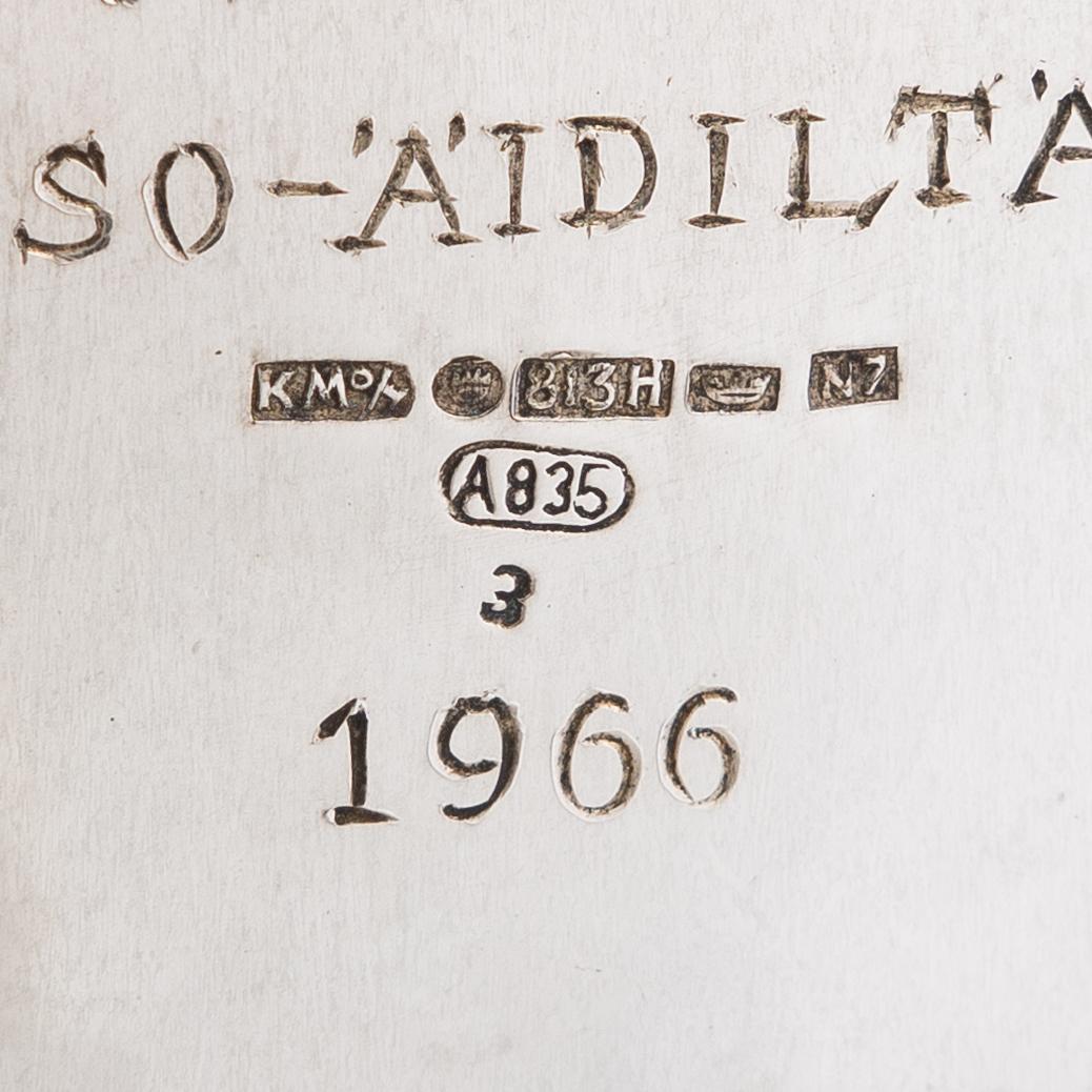 A three-piece silver coffee set, Finnish control marks 1966.