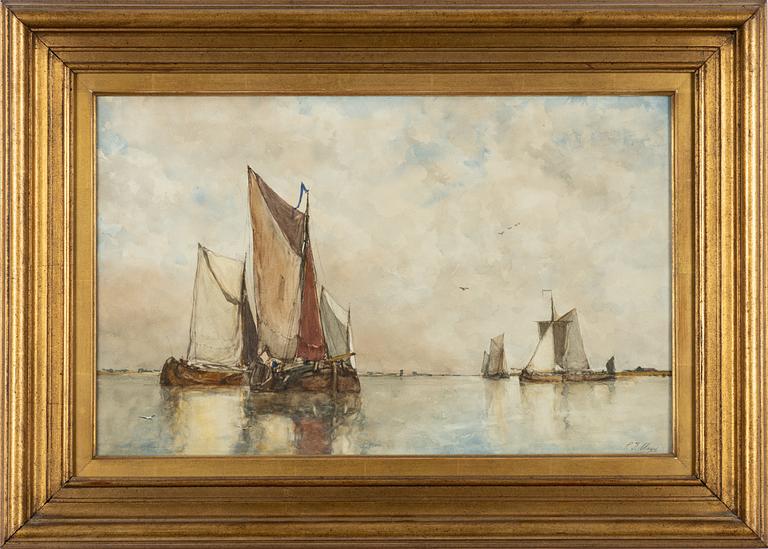 Paul Jean Clays, Segelbåtar vid kusten.