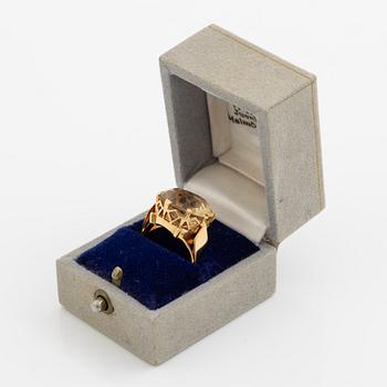 Ring, Stigbert, 18K guld med citrin, 1960-tal.