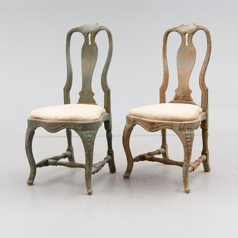 STOLAR, 1 par, rokoko, 1700-tal, Stockholmsarbeten.