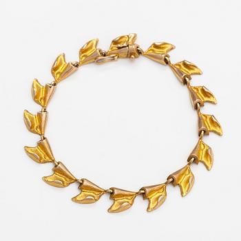 Björn Weckström, "Rolling waves", a 14K gold bracelet. Lapponia 1967.