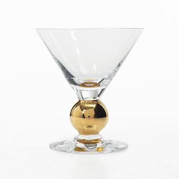 Gunnar Cyrén, Martini/champagne glasses, 7 pcs, “Nobel”, Orrefors.