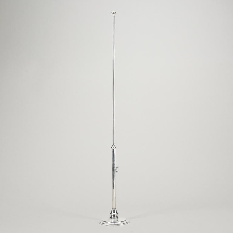 FLAGGSTÅNG, silver, CG Hallberg, 1930, 347 gram.