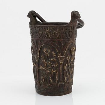 A Historismus period bronze bucket, 19th Century.