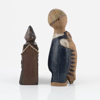Five stoneware figurines, Gustavsberg.