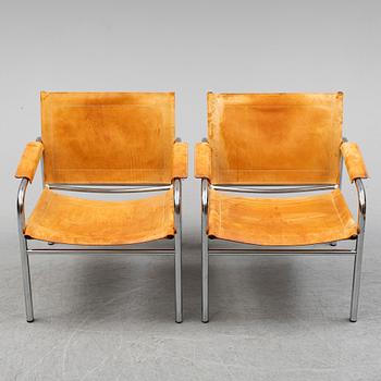 A pair of late 20th century  'Klinte' easy chairs by Tord Björklund, for IKEA.