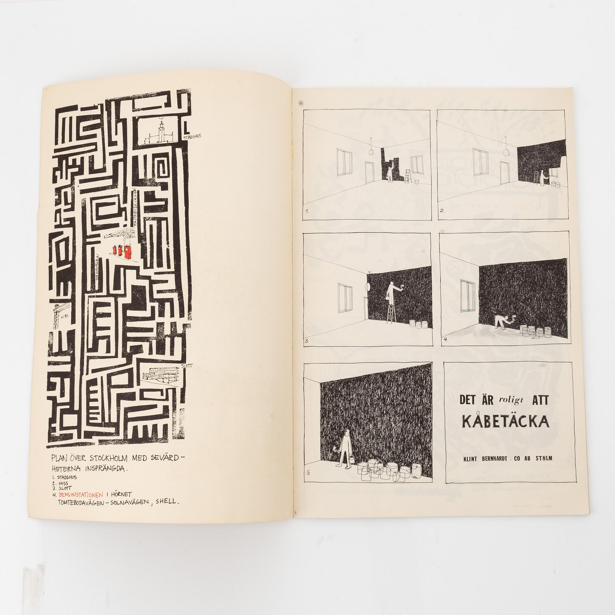 Pontus Hultén m.fl, blandteknik "Boulevardkartongen Tvångsblandaren" 1955.