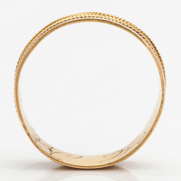 Ring, 18K guld, stämplad FS, 1809. Möjligen Friedrich Silber, Karlskrona.