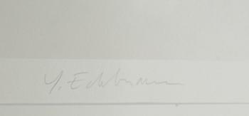 Yrjö Edelmann, färglitografi, 1993, signerad EA VII/XX.