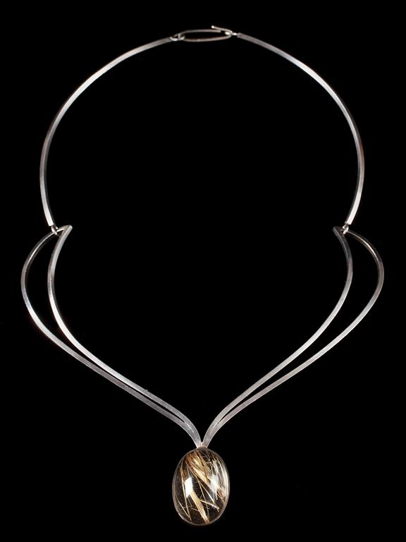 COLLIER, sterling silver. Elon Arenhill. 1965. Vikt 44 g.