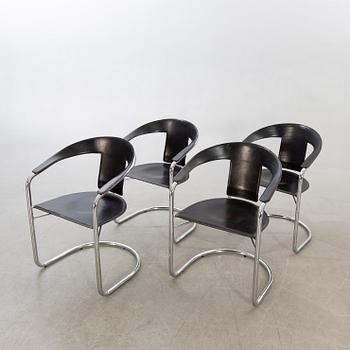 KARMSTOLAR, 4 st, A.Rizzatto, Lo Studio, Italien 1900-talets andra hälft.