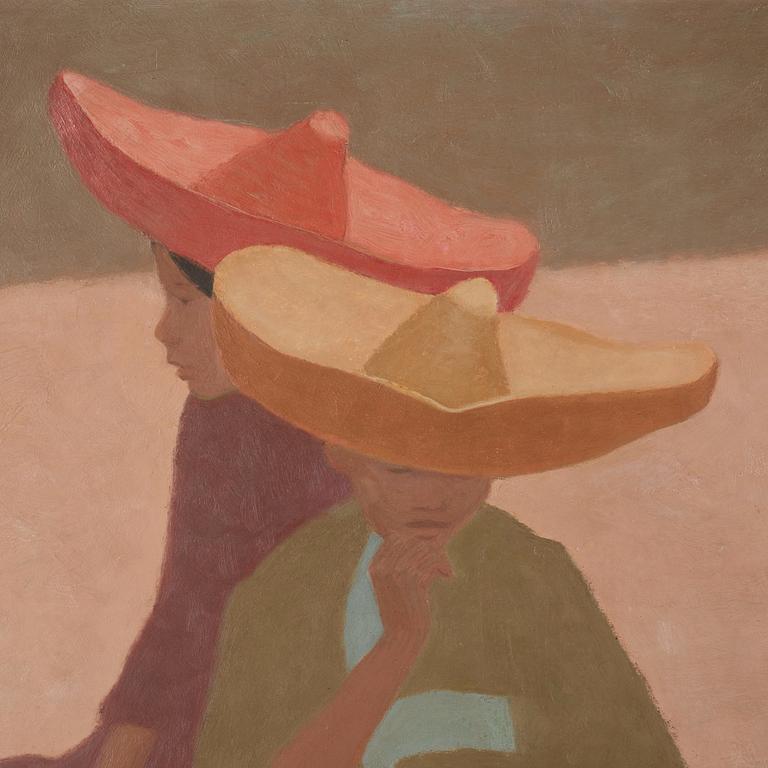 Greta Gerell, Seated children in large hats.