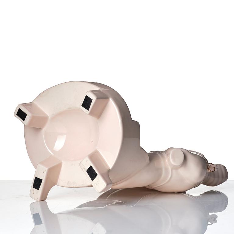 Mats Theselius, a ceramic sculpture with mirror 'Anden i flaskan', ed. 50/50, 1991.