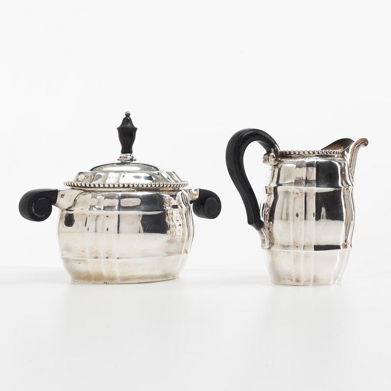 Coffee service, 5 pieces, silver, Hermann Walter, Germany, first half of the 20th century.
