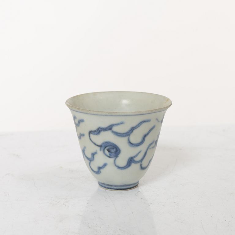 Vinkopp, porslin. "Hatcher cargo", 1600-tal.