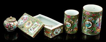 PARTI PORSLIN, 4 delar, Kanton, Kina, 1800-tal.