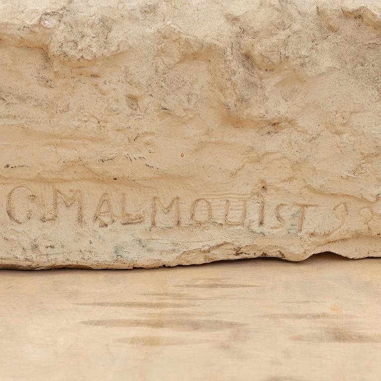 GUSTAF MALMQUIST, skulptur, gips, signerad.