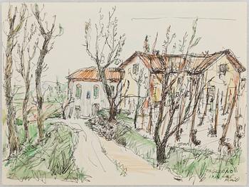 Wilhelm Kåge, a set of eight drawings, signed and dated 1905 and 1955 respectively.