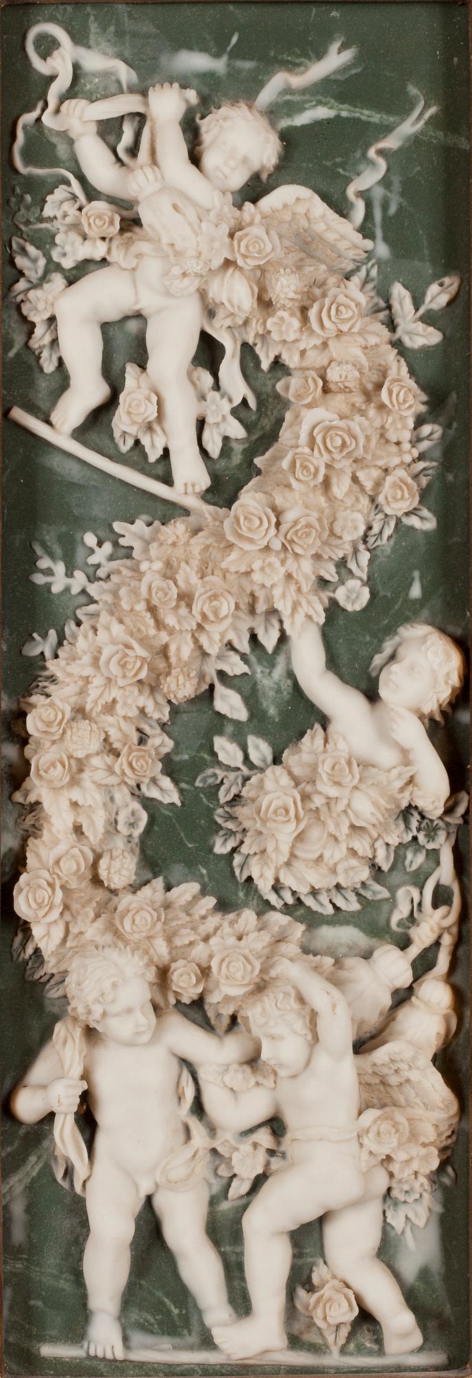 Relief, alabaster, 1900-talets andra hälft.