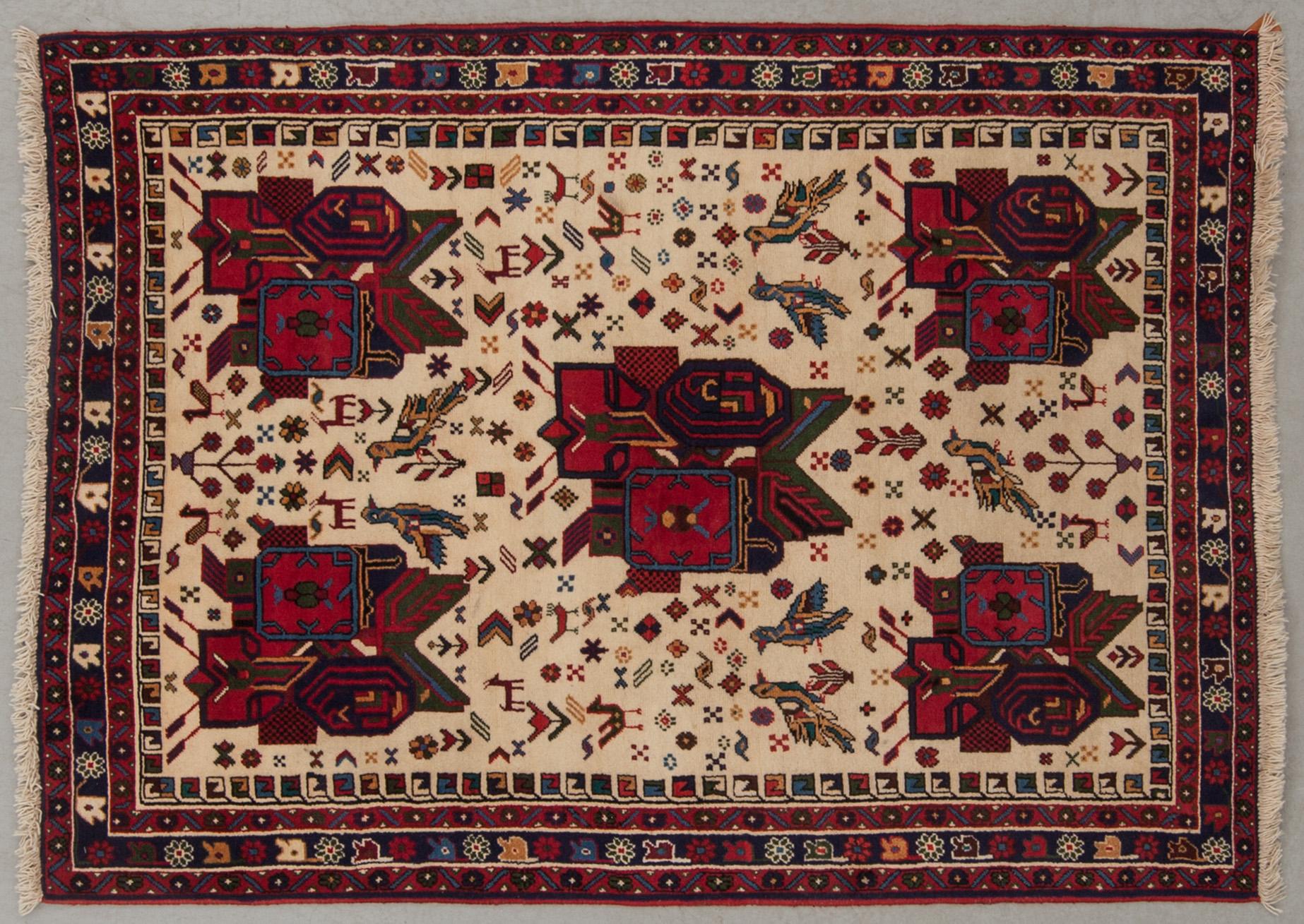 MATTA, old, Afshar, figural, ca 180 x 131 cm.