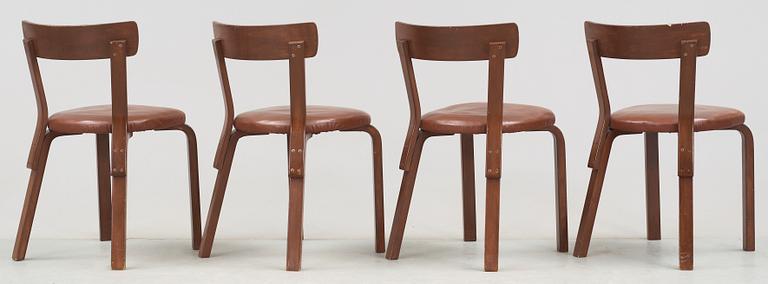 STOLAR, 4 st, Alvar Aalto, 1950-tal. Svagt stämpelmärkta undertill.