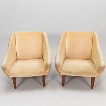 ILLUM WIKKELSÖ, Fåtöljer ett par, ML-140, för A. Mikael Laursen & Søn, Århus 1950-tal.
