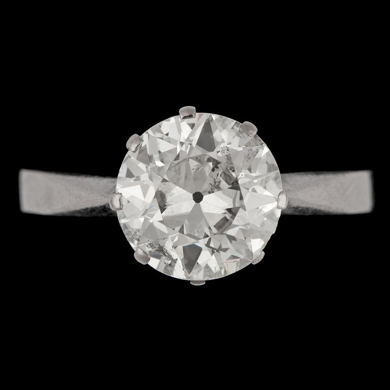 RING, gammalslipad diamant, ca 2.90 ct.