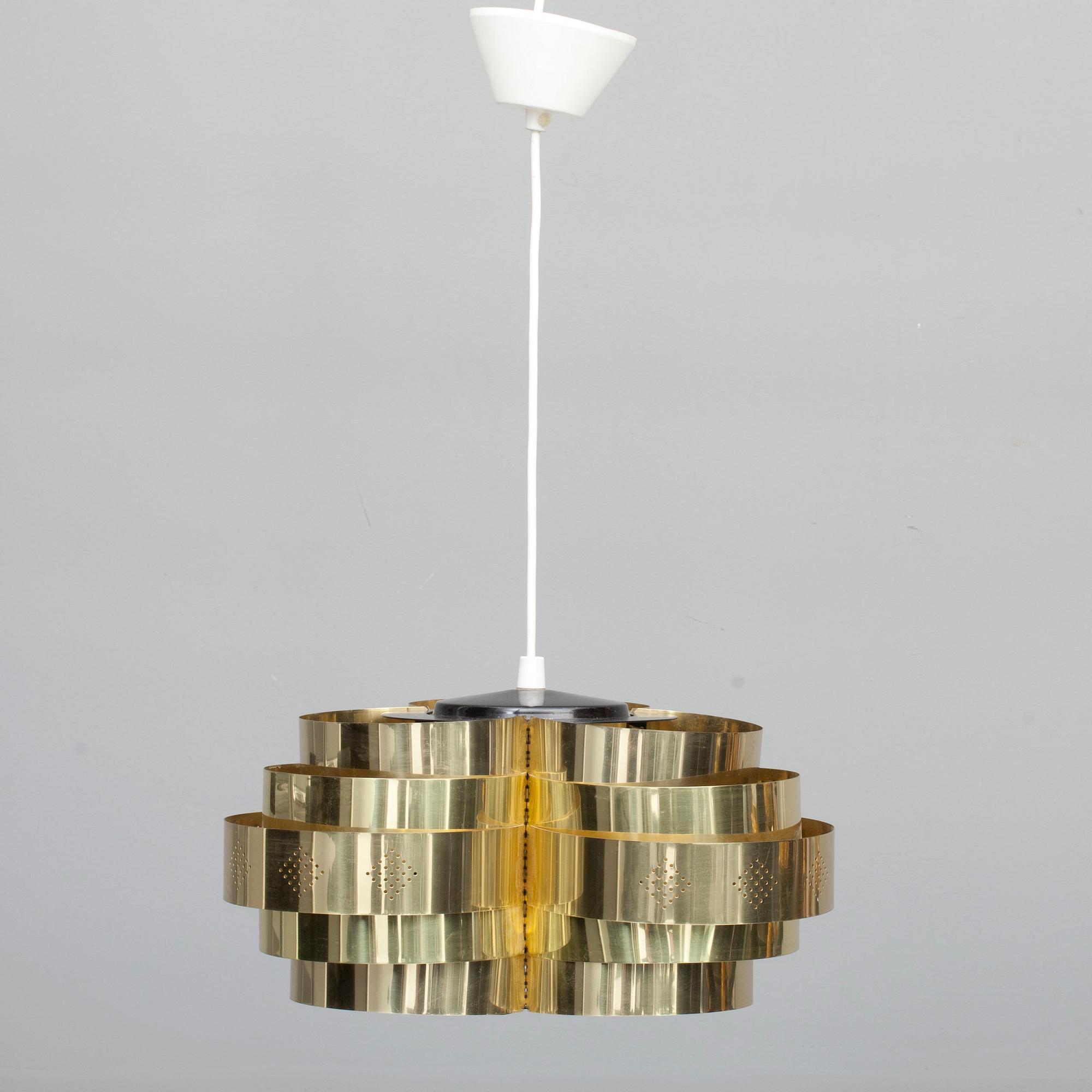 TAKLAMPA, mässing, 1900-talets slut. Höjd ca 60 cm.