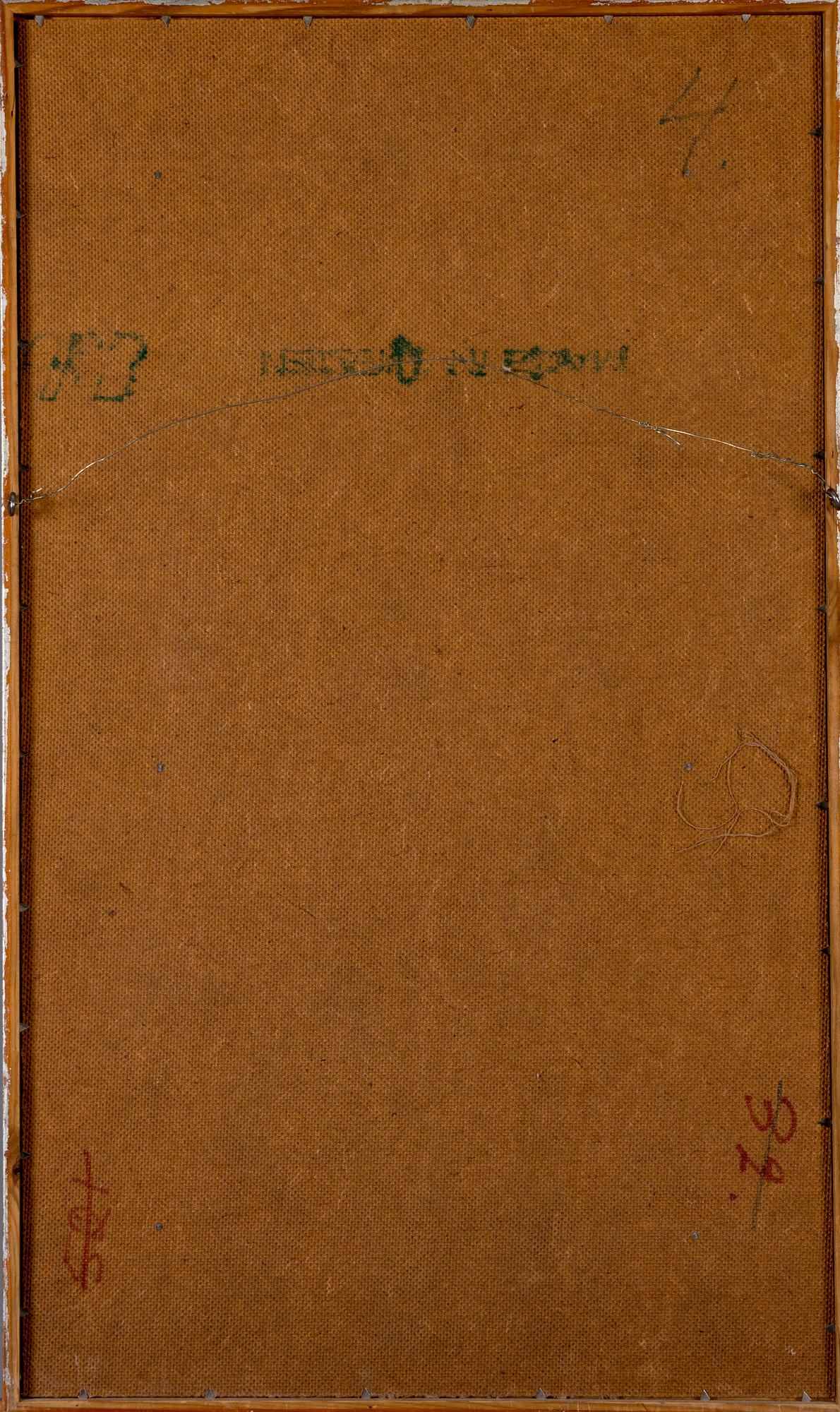 LAURI NILA, blandteknik på pannå, signerad.