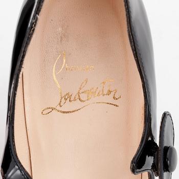 CHRISTIAN LOUBOUTIN, a pair of patent leather shoes, "Mary Janes". Size 37.