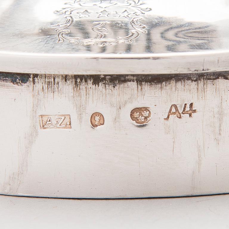 KAHVIKANNU, hopeaa, empire, Adolf Zethelius, Tukholma 1831.