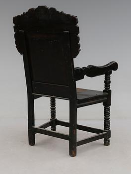 KARMSTOL, barockstil, 1800-tal.