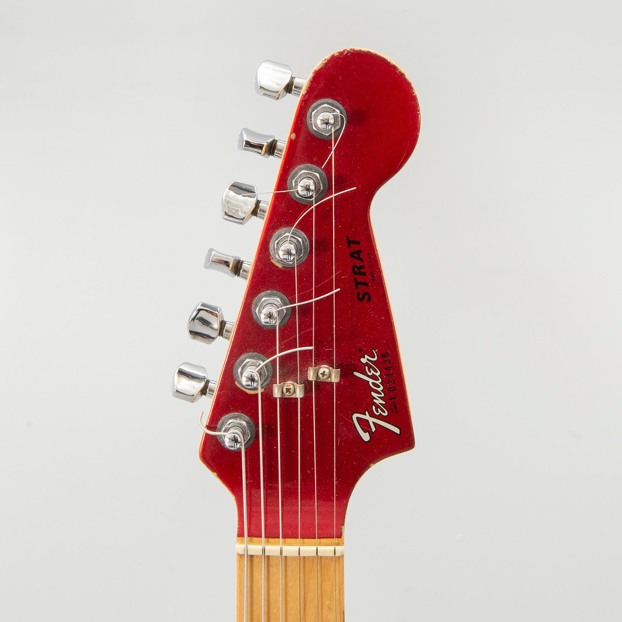 A 1980-81 Fender Stratocaster "Strat" electric guitar.