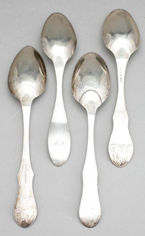 MATSKEDAR, 4 st silver, bland annat Johan Lindgren, Gävle, 1804. Vikt ca 173g.