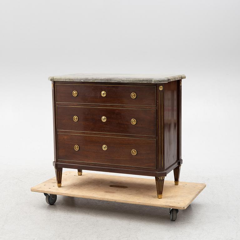 A Gustavian style chest of drawers, first half of the 20th Century.