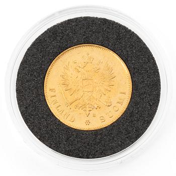 Guldmynt, Storhertigdömet Finland, 10 Markka, 1913.